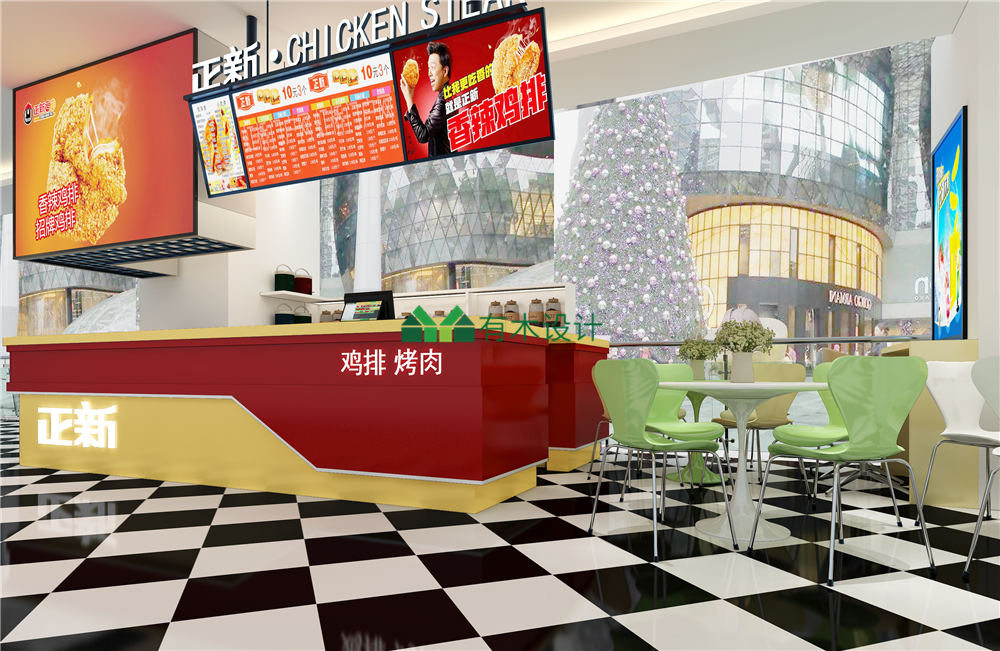 成都炸鸡烧烤店设计